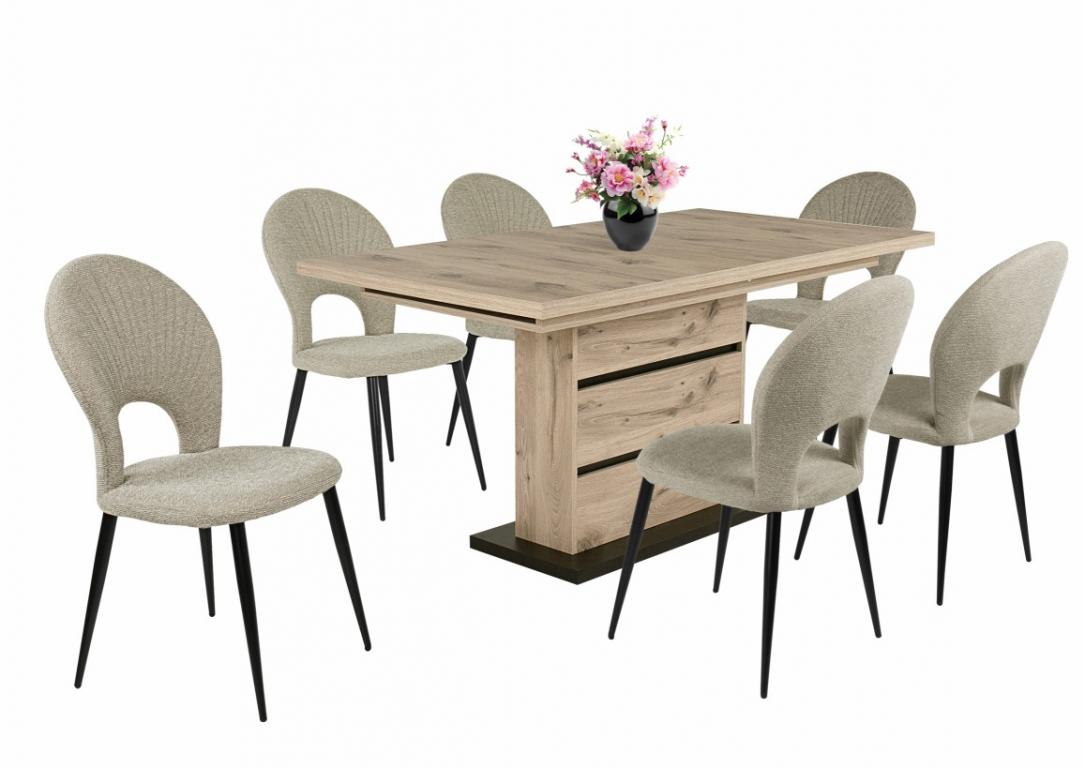 Mango étkezőgarnitúra Sydney asztallal - 6 személyes (DIV)