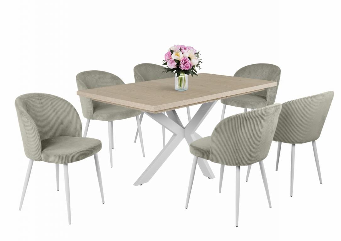 Olaf étkezőgarnitúra Dorothy asztallal - 6 személyes (DIV)