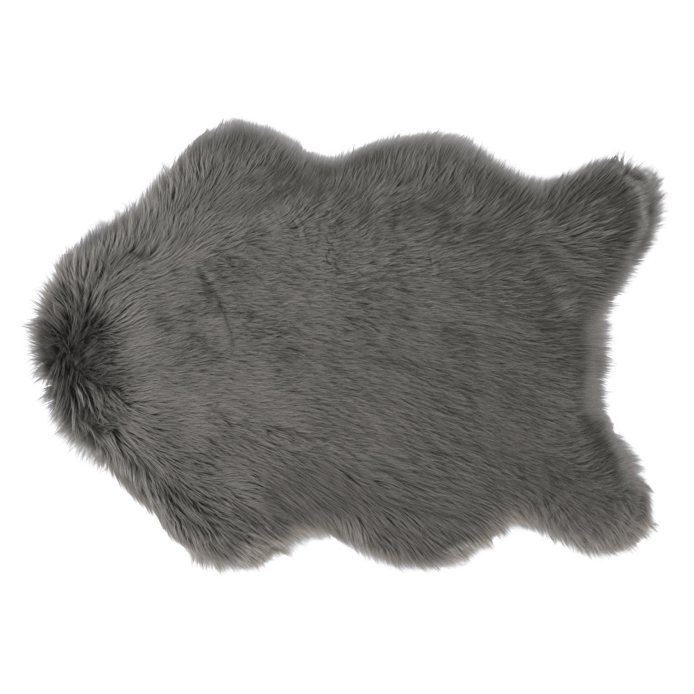 Műszőrme, szürke, 60x90, EBONY TYP 5 (RP)