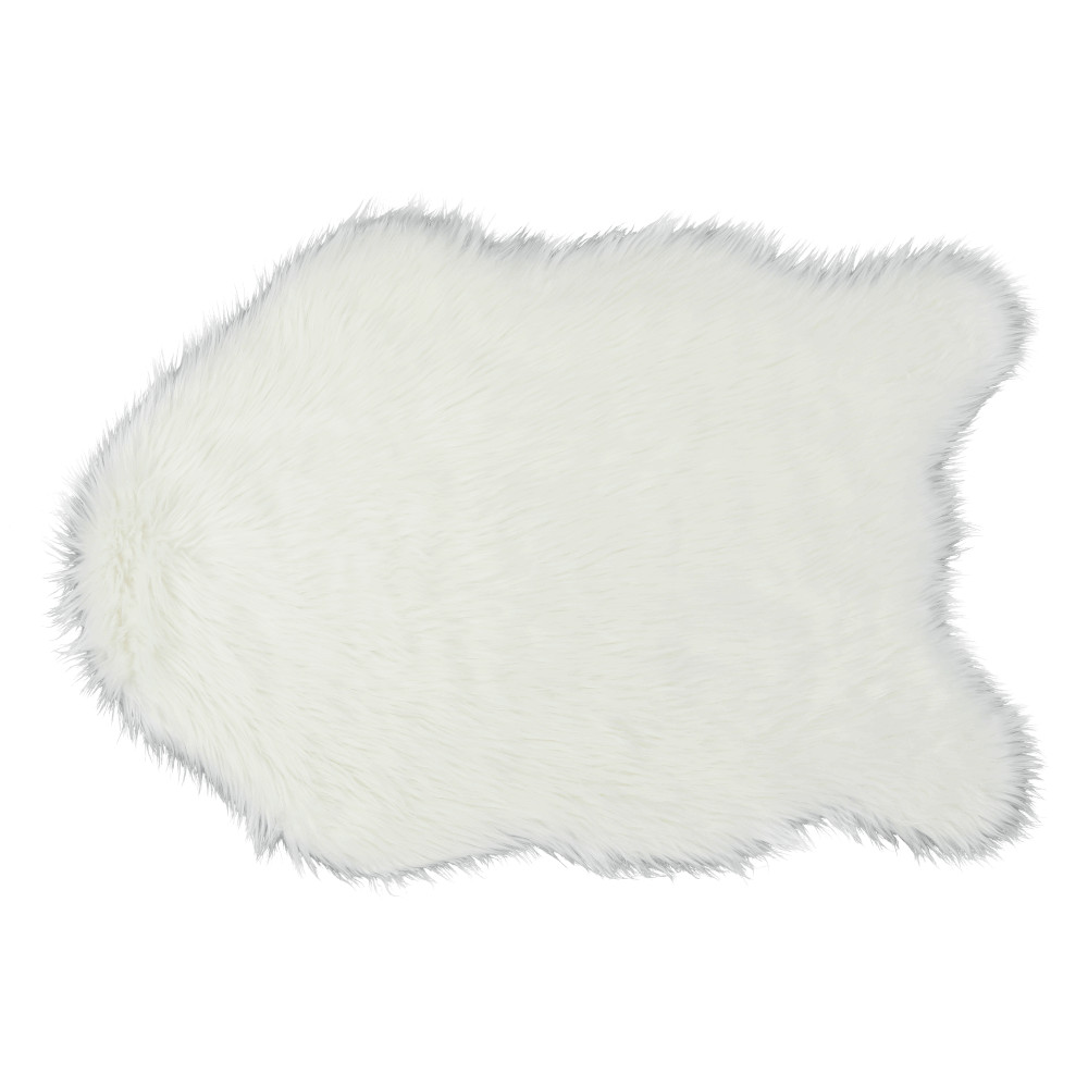 Műszőrme, fehér, 60x90, EBONY TYP 1 (RP)