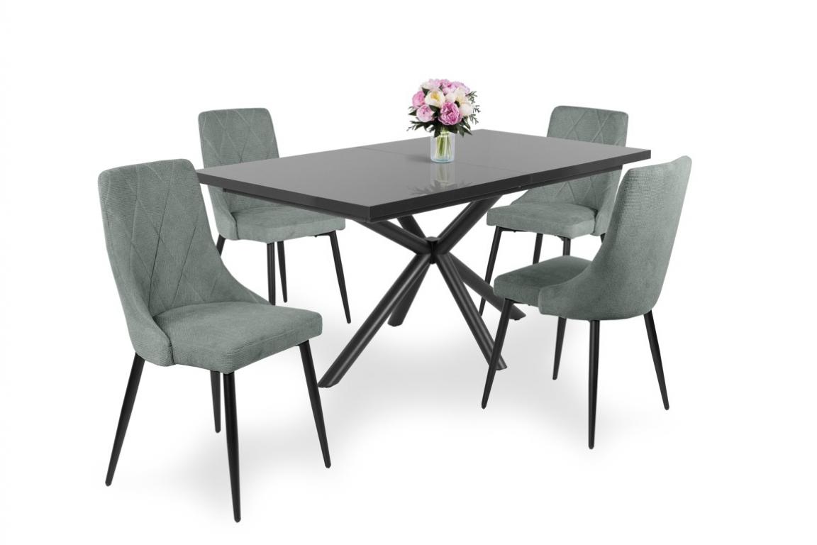 Alina étkezőgarnitúra Magasfényű Suzy asztallal - 4 személyes (DIV)