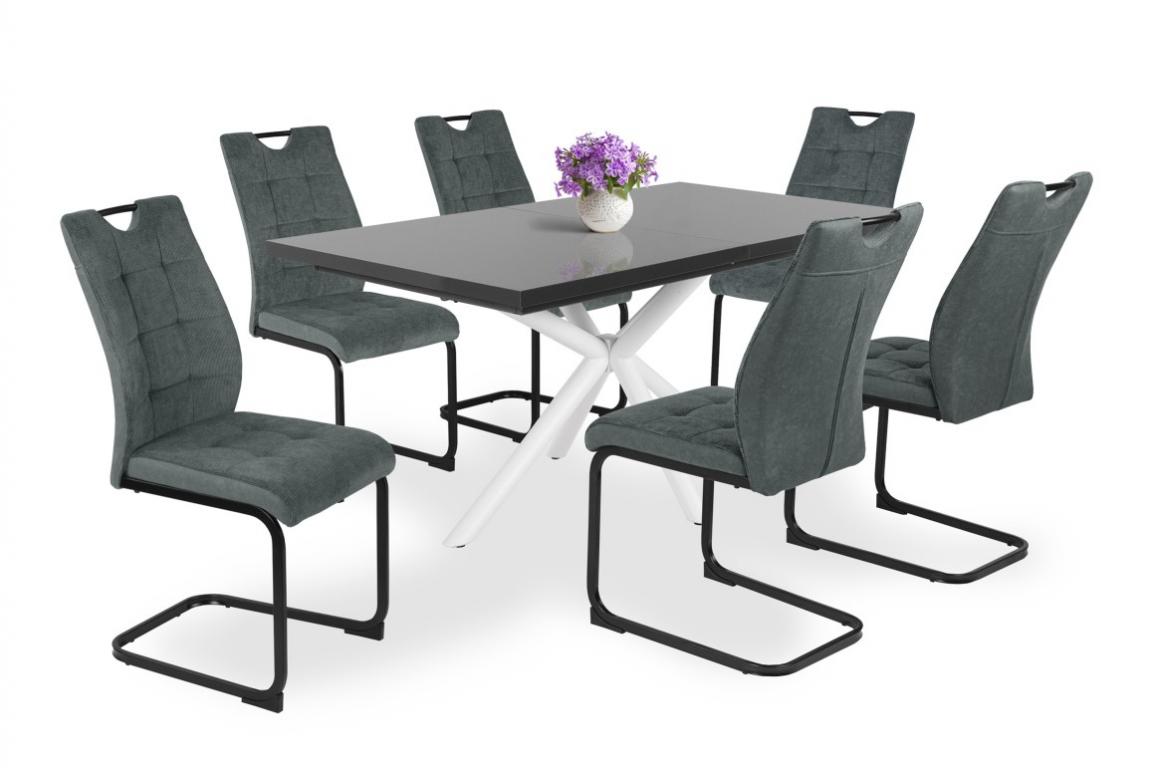 Bruno étkezőgarnitúra Magasfényű Suzy asztallal - 6 személyes (DIV)