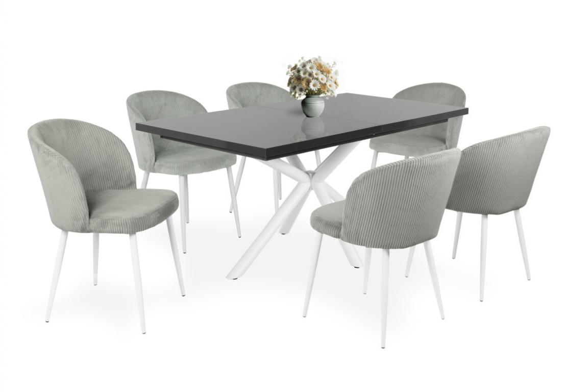 Olaf étkezőgarnitúra Magasfényű Suzy asztallal - 6 személyes (DIV)