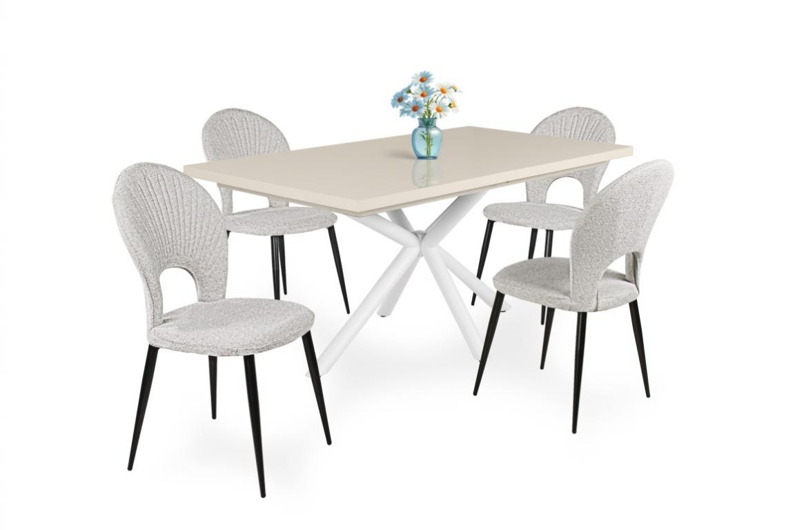 Mango étkezőgarnitúra Magasfényű Suzy asztallal - 6 személyes (DIV)