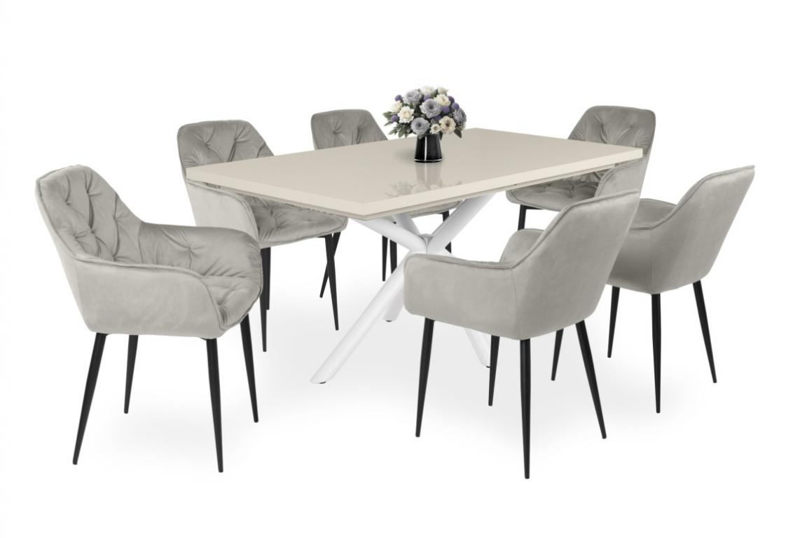 Noel étkezőgarnitúra Magasfényű Suzy asztallal - 4 személyes (DIV)