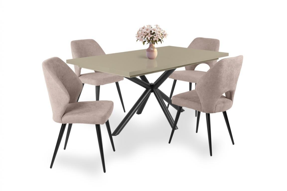 Aspen étkezőgarnitúra Magasfényű Suzy asztallal - 4 személyes (DIV)