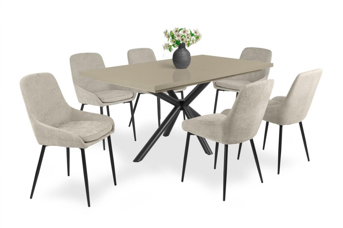 Maxim étkezőgarnitúra Magasfényű Suzy asztallal - 6 személyes (DIV)