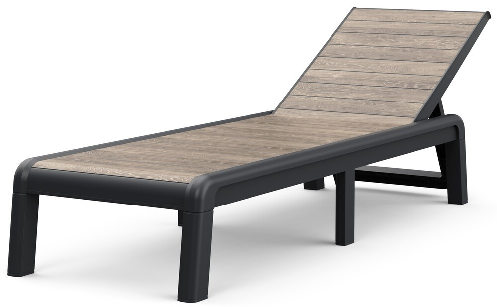 Keter DECO PORTO kerti napozóágy – ashwood / grafit (RP)