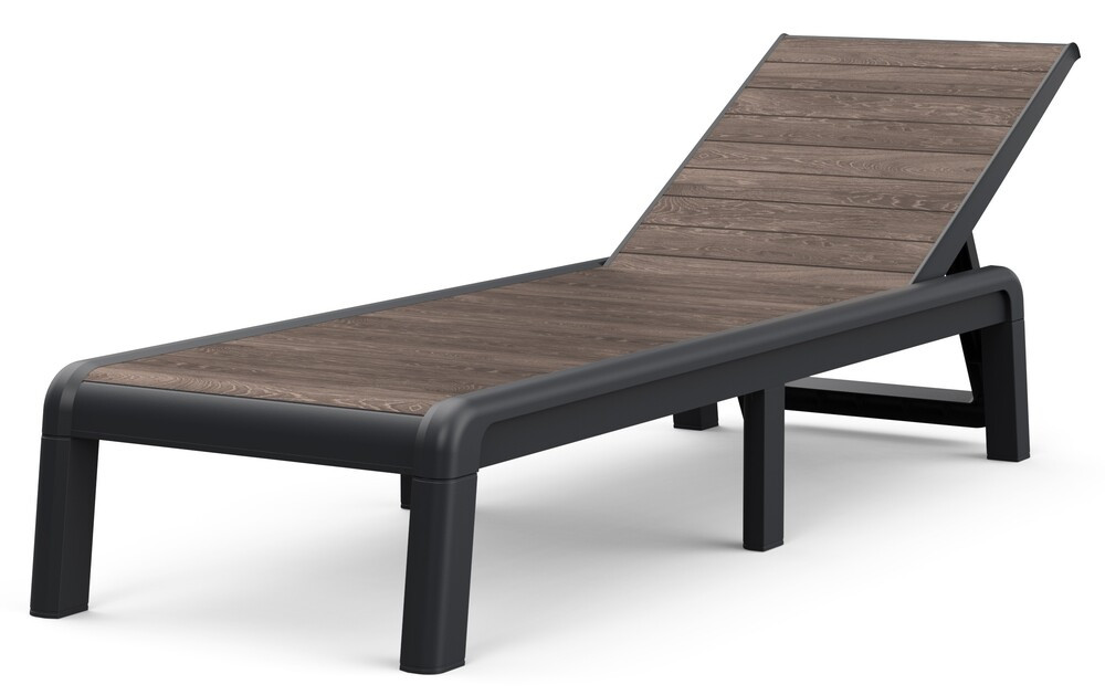 Keter DECO PORTO kerti napozóágy – walnut / grafit (RP)