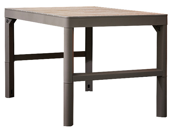 Keter DECO LYON rattan kerti asztal 2 az 1-ben – ashwood / cappuccino (RP)