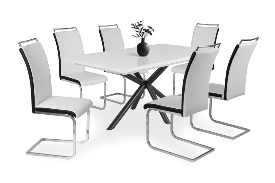 Száva étkezőgarnitúra Magasfényű Suzy asztallal - 6 személyes (DIV)