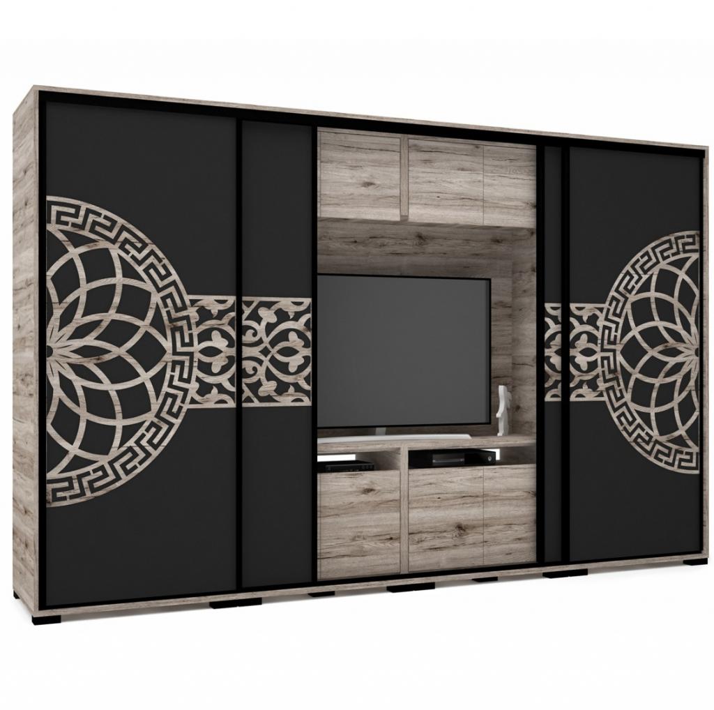 Lotus TV-s tolóajtós gardróbszekrény - 318 cm széles (DIV)