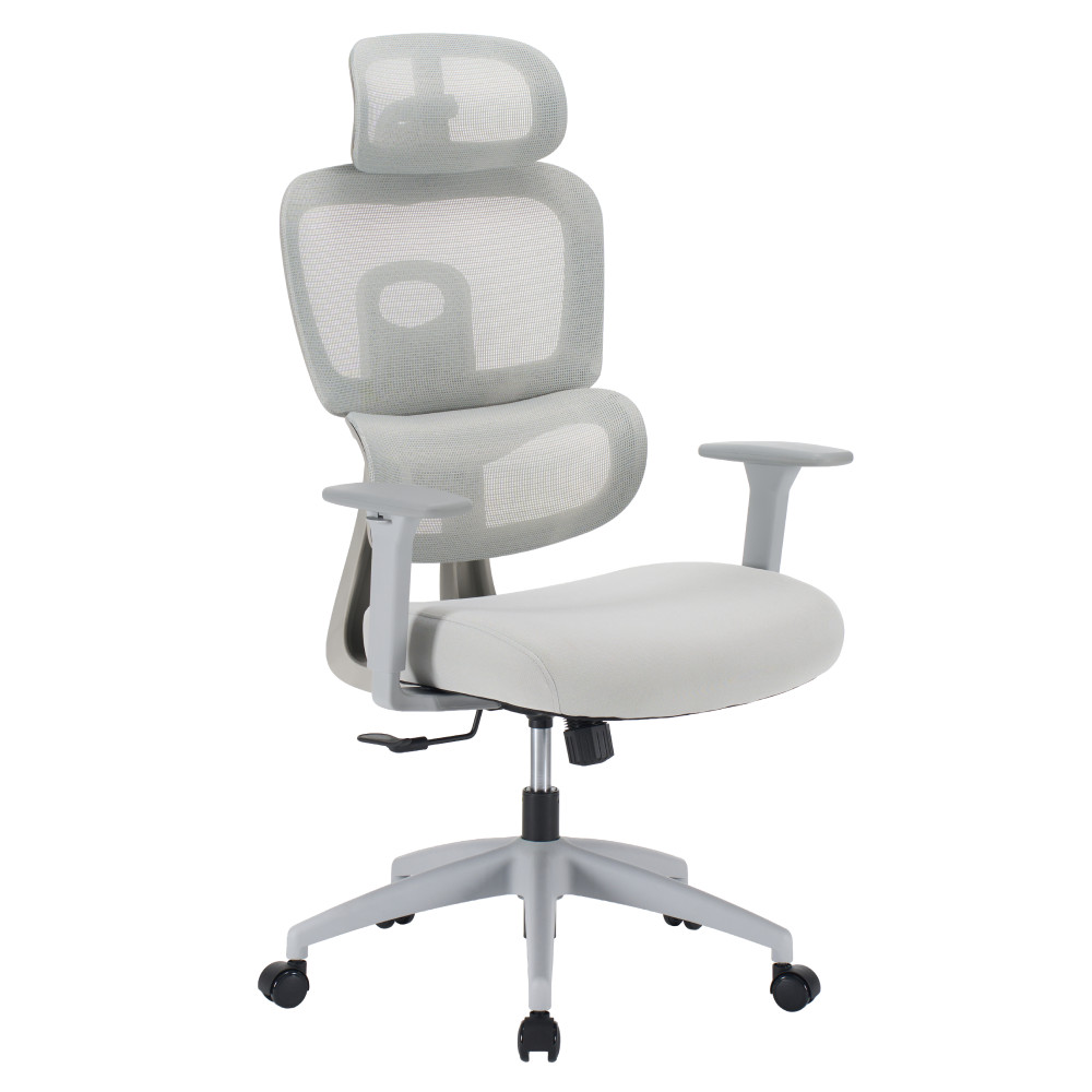 Irodai szék, világosszürke/szürke, teherbírás 150 kg, ERMEN (RP)