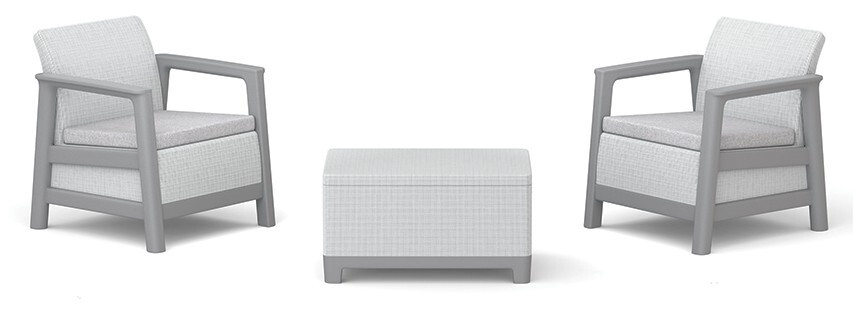 Keter SCANDI LINEA BALCONY kerti bútor szett – Ash Grey / Storm Grey (RP)