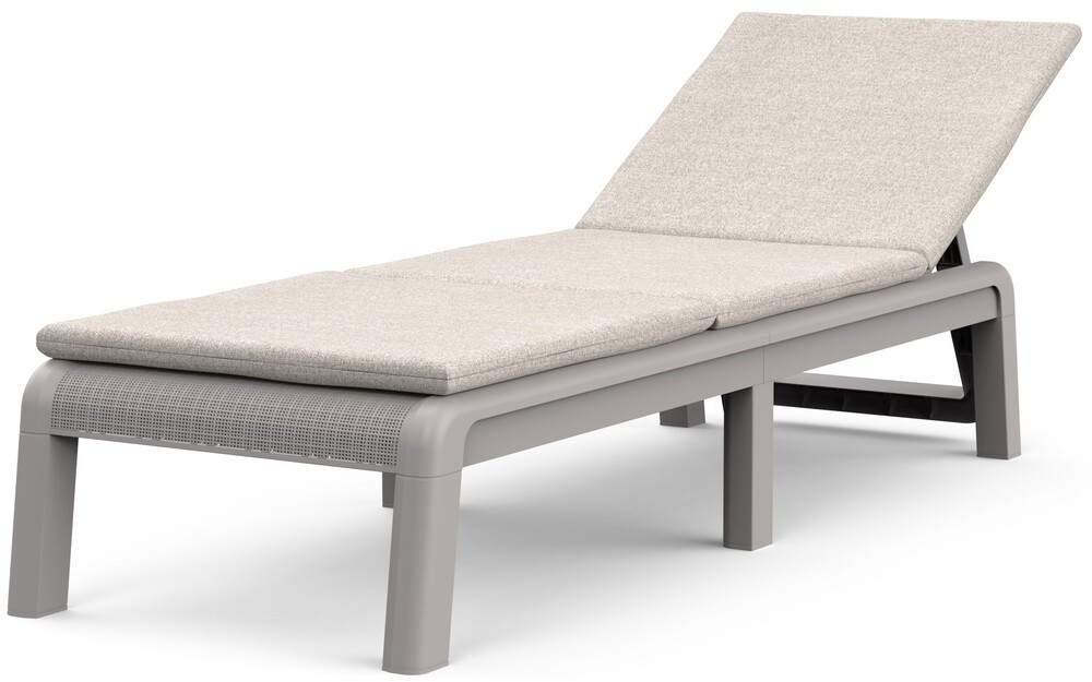 Keter ATLAS (MALLORCA) kerti napozóágy párnával – cappuccino / bézs (RP)