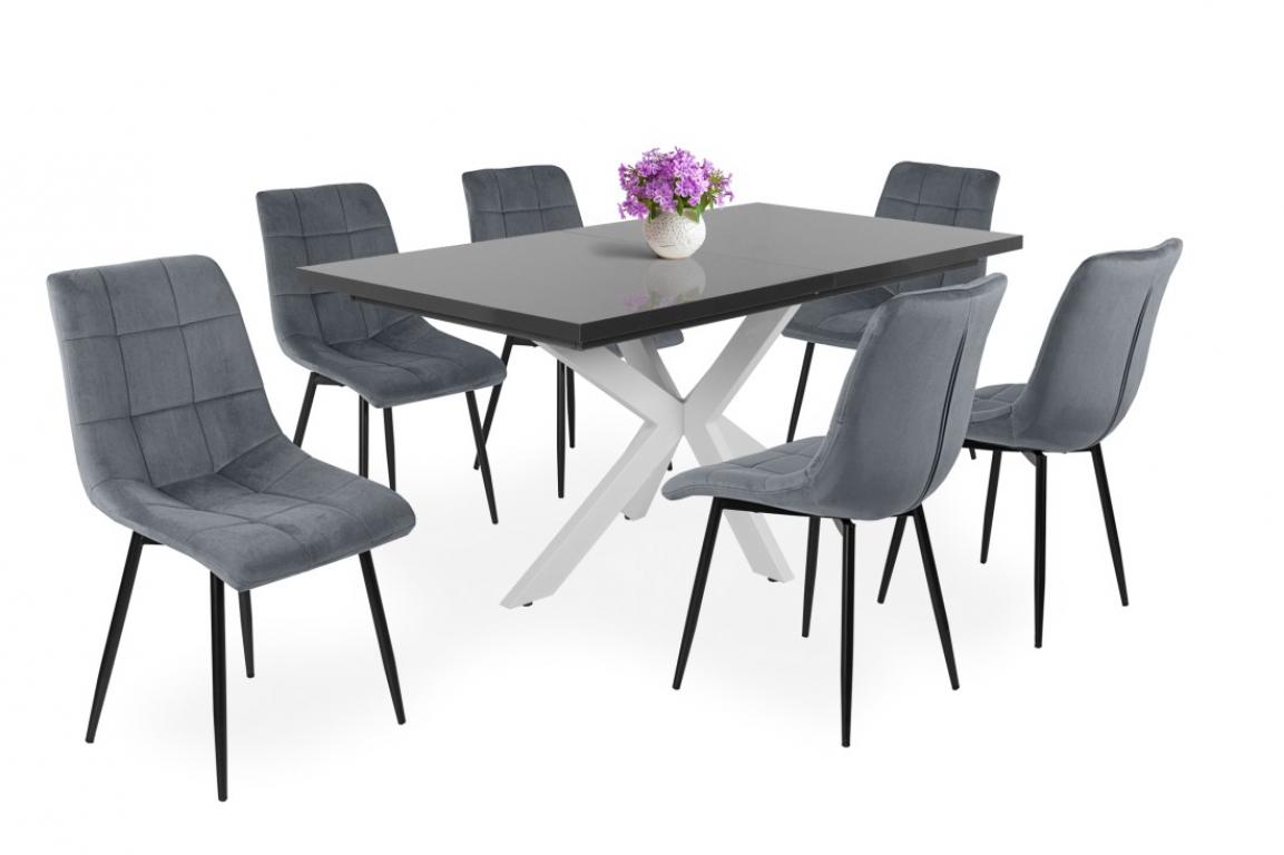 Kitty étkezőgarnitúra Magasfényű Dorothy asztallal - 6 személyes (DIV)