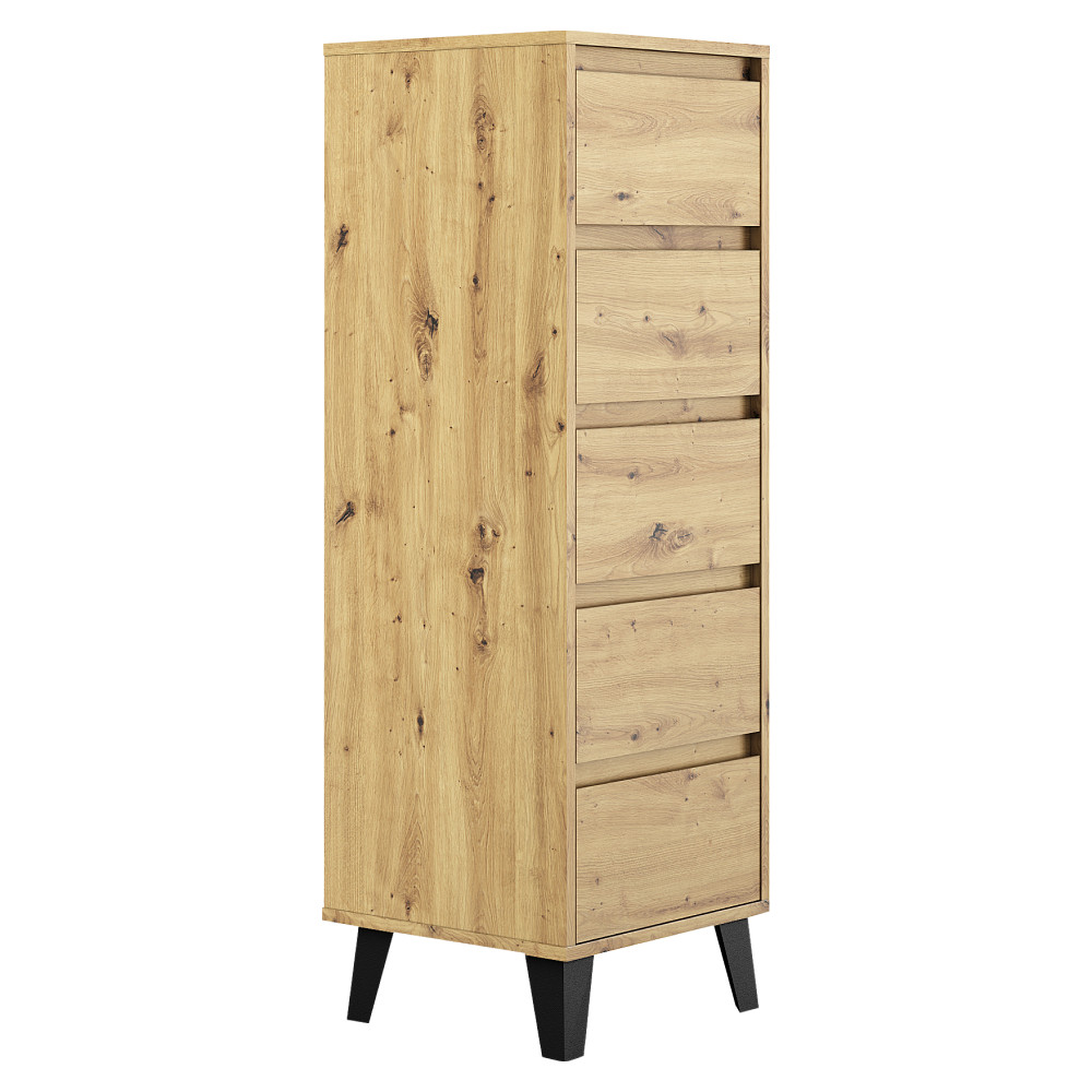 Komód, artisan tölgy, BOGAN NEW 5S40 (RP)