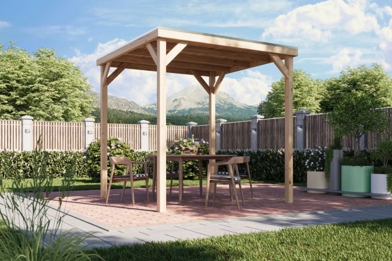 Karibu Cubeco 2. Fa kerti pavilon / modern kerti pavilon 231 cm x 231 cm (RP)