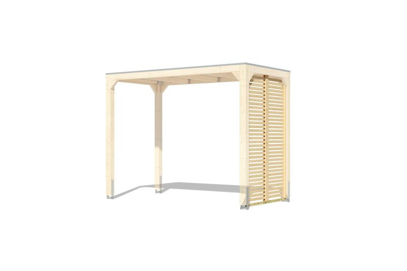 Karibu Cubus Kocka pavilon lécezett fél oldalfal, 135,5 x 227 cm (RP)