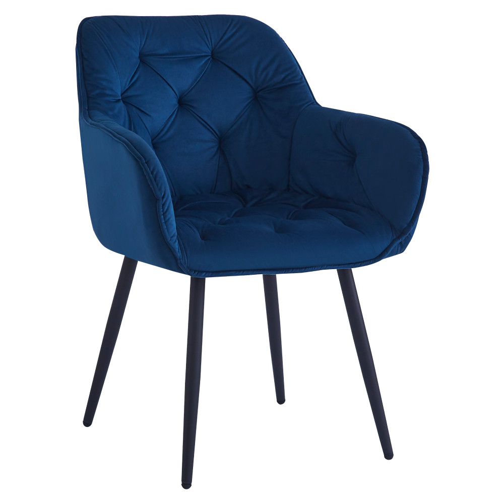 Dizájnos fotel, kék Velvet szövet, FEDRIS NEW (RP)