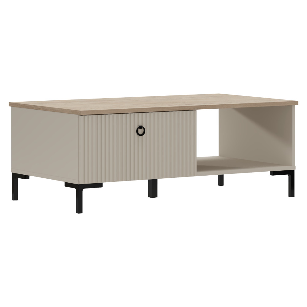 Dohányzóasztal, szürkésbarna Taupe/silverjack tölgy, DOMCA 1S (RP)