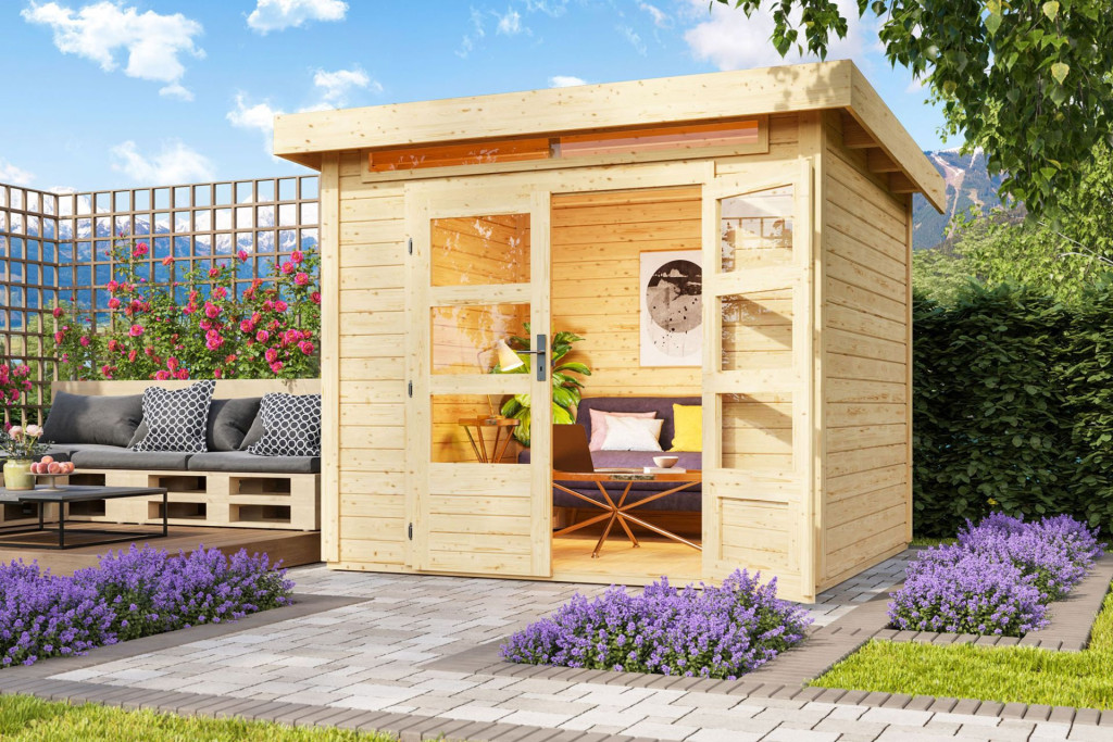 Karibu Kandern 3. Kerti ház, natúr fából 244 cm x 244 cm (RP)