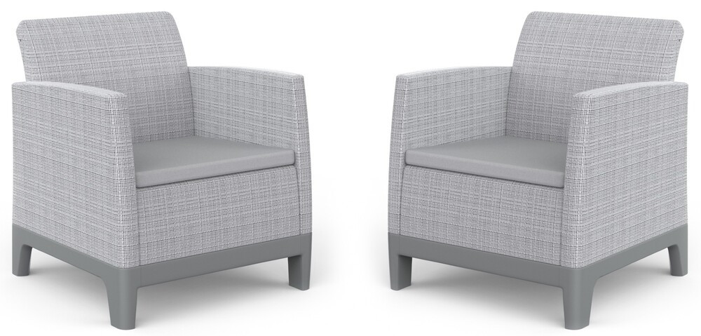 Keter SCANDI FORMA DUO kerti bútor szett – 2 fotel, Ash grey / Storm grey (RP)