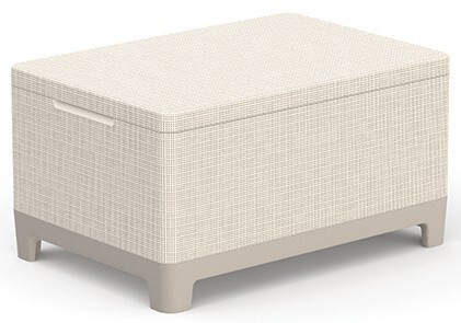 Keter SCANDI BOX kerti asztal tárolóval – Pebble grey / Soft grey, műanyag, 75×51×40 cm (RP)