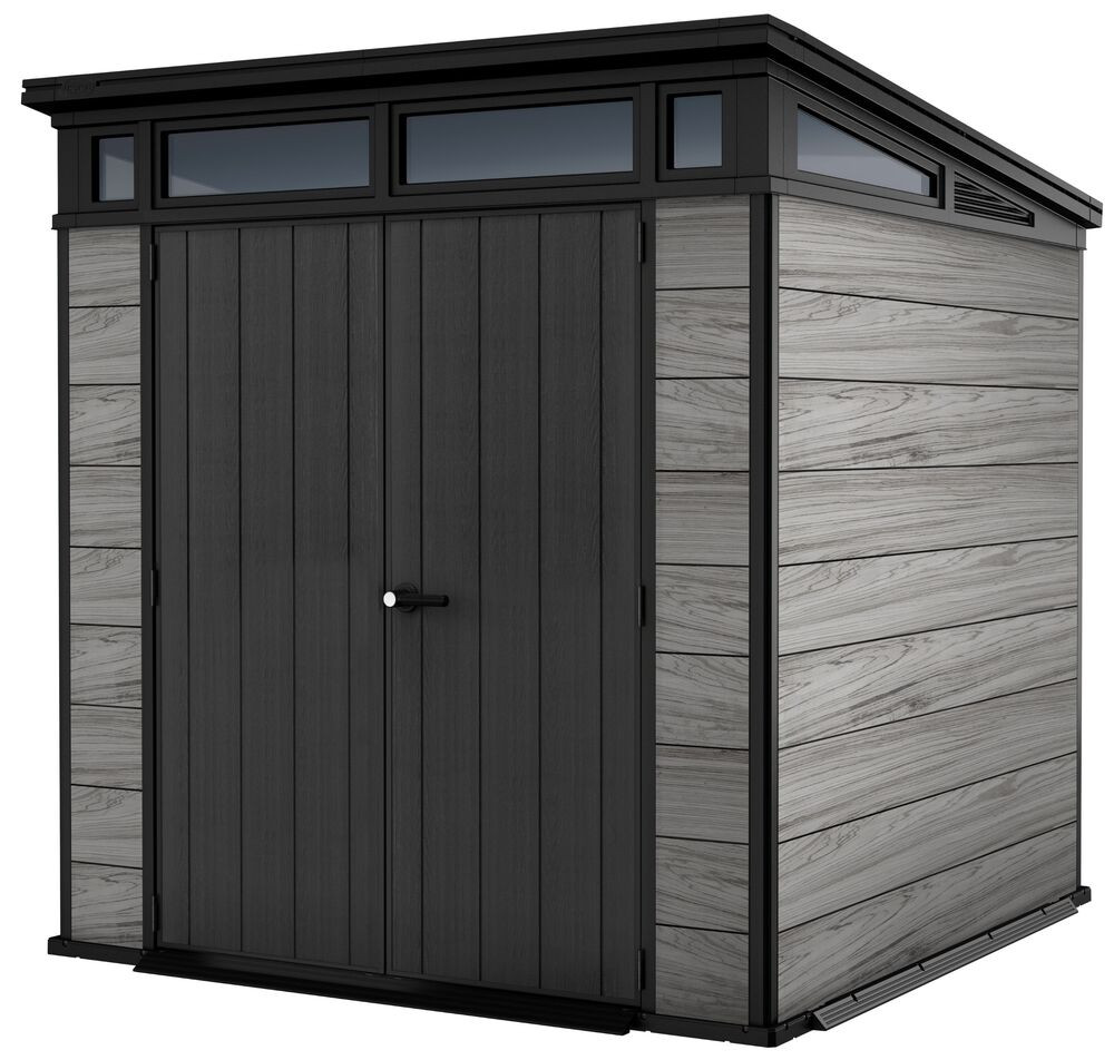 Keter PENT SIGNATURE 7×7 kerti fészer – DECOCOAT, 4,7 m², Storm Grey (RP)