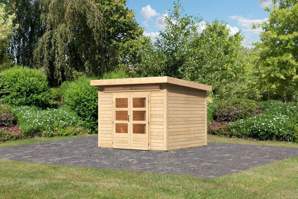 Karibu Kandern 6. Kerti ház, natúr fából 274 cm x 274 cm (RP)