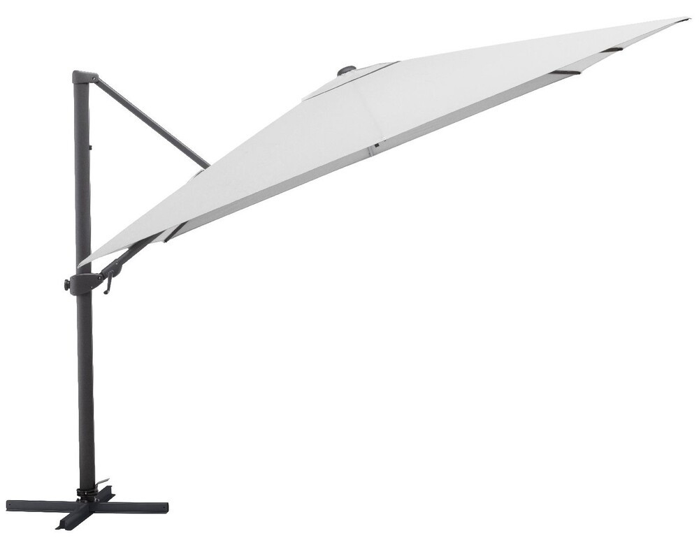 Kettler EASY TURN napernyő 300×300 cm – 360° forgatható, konzolos, UV 50+, világosszürke (RP)