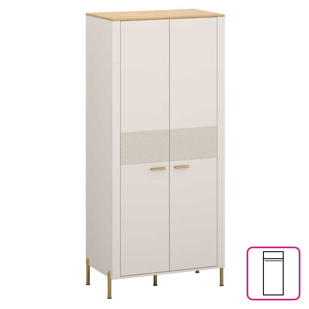 Szekrény, kasmír/kő tölgy, RUNOL 2D (RP)