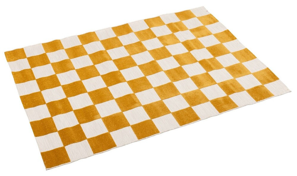 Kettler CUBE kültéri szőnyeg 160×230 cm – terasz szőnyeg, bézs/sárga mintás (RP)