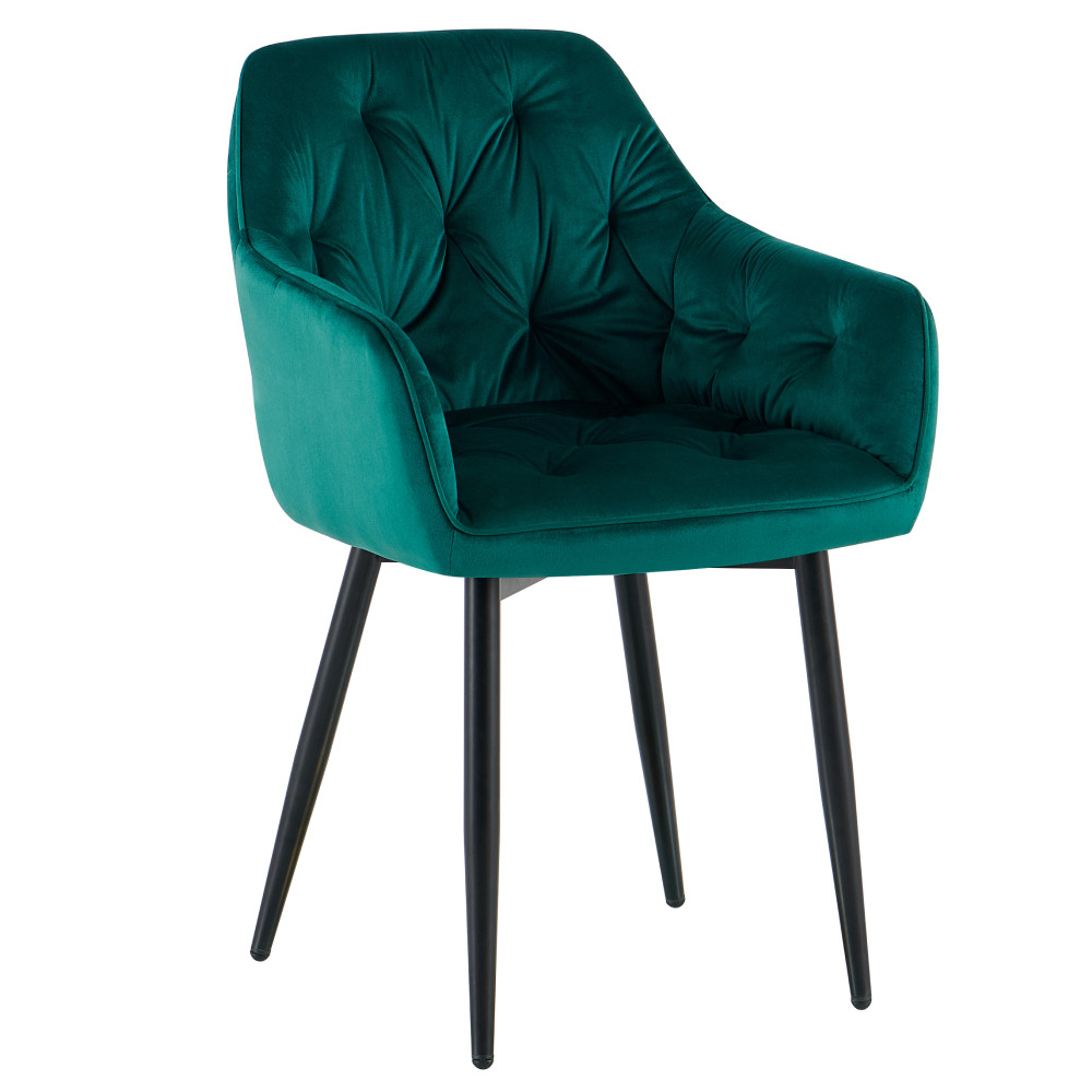 Dizájnos fotel, zöld Velvet szövet, FEDRIS 2 NEW (RP)