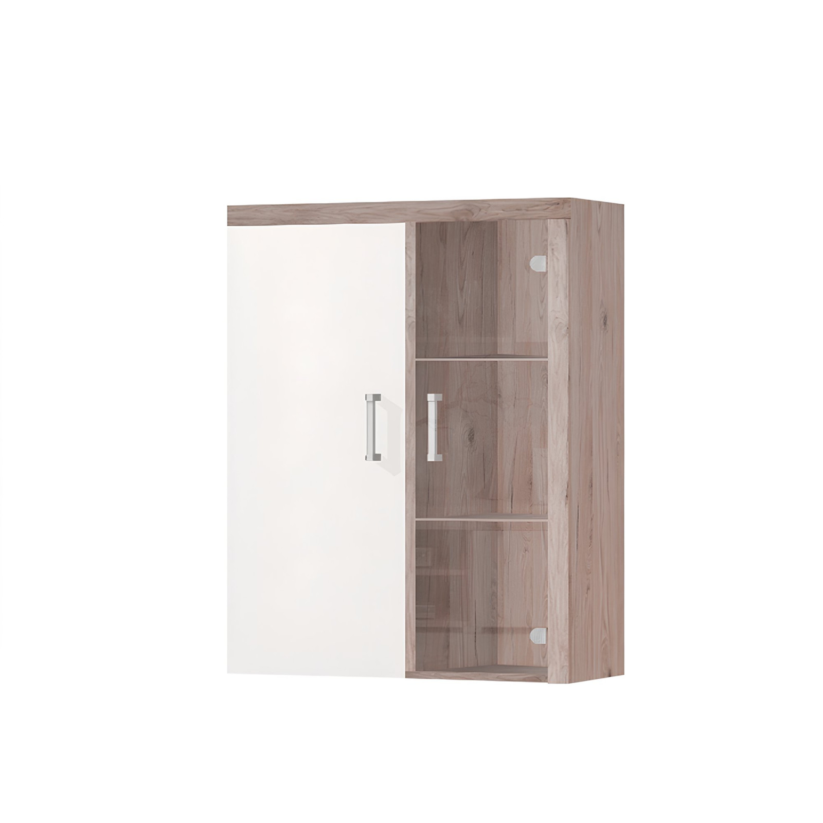 Vitrines faliszekrény, san marino/cream, CHERIS 4 (RP)