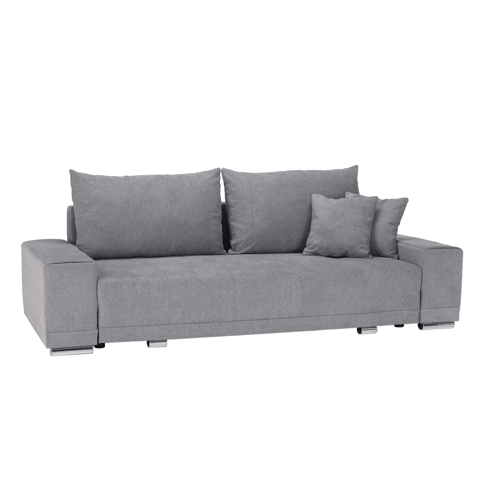 Kinyitható heverő, világosszürke, KEVAN BIG SOFA (RP)
