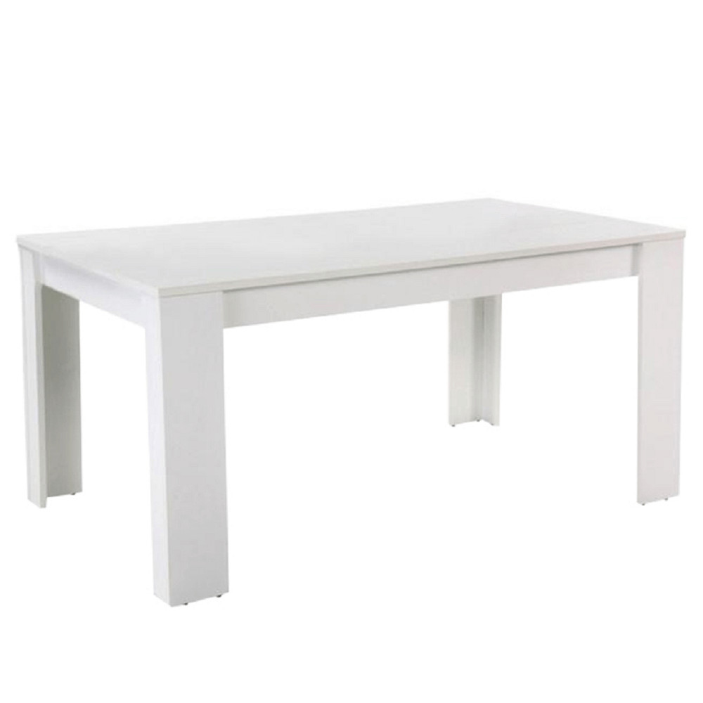 Étkezőasztal, fehér, laminált DTD, 160x90 cm, TOMY NEW (RP)