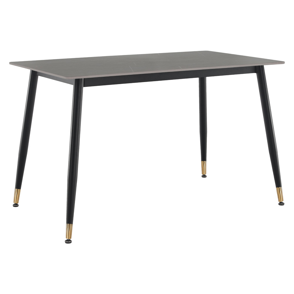 Étkezőasztal, szürke/fekete/arany, 121x71 cm, FLORENC TYP 1 (RP)