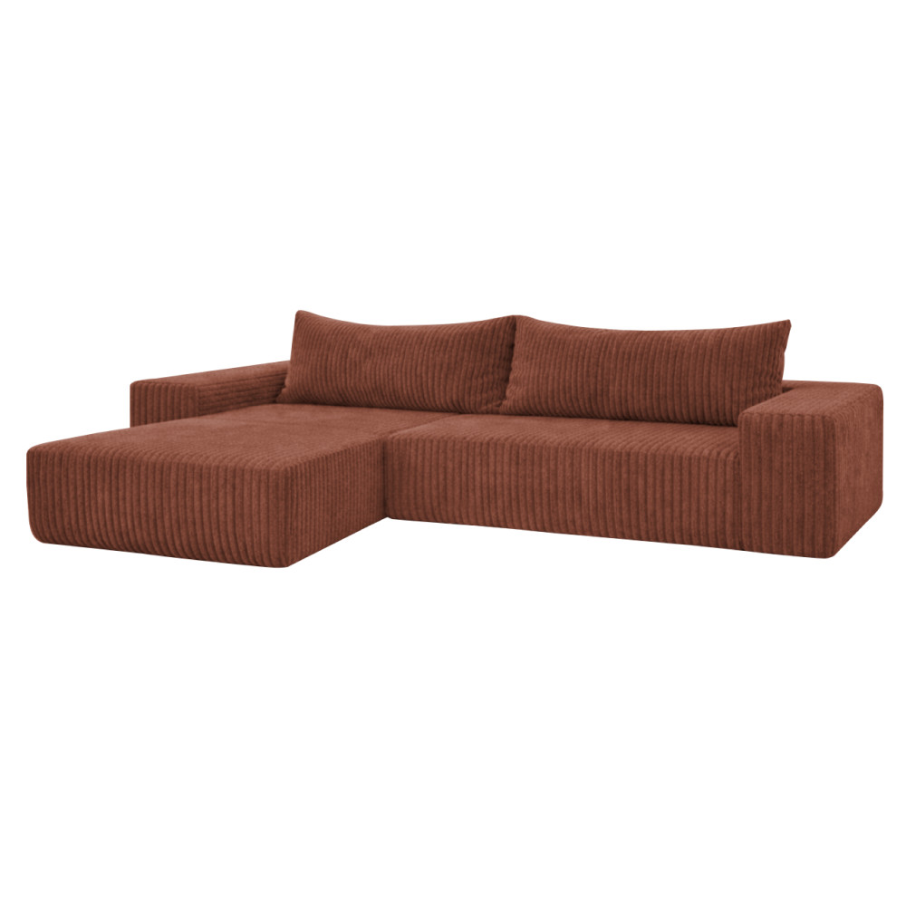 Univerzális sarokülőgarnitúra, barna, PREMA ROH UNI (RP)
