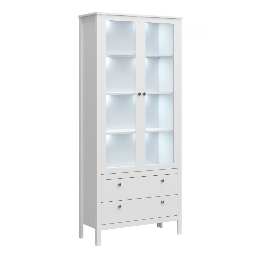 Vitrin 2W2S, fehér, OLJE (RP)