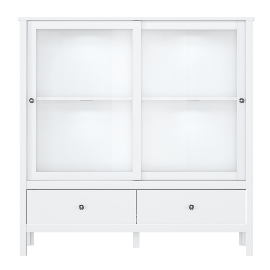 Alacsony vitrin 2W2S, fehér, OLJE (RP)