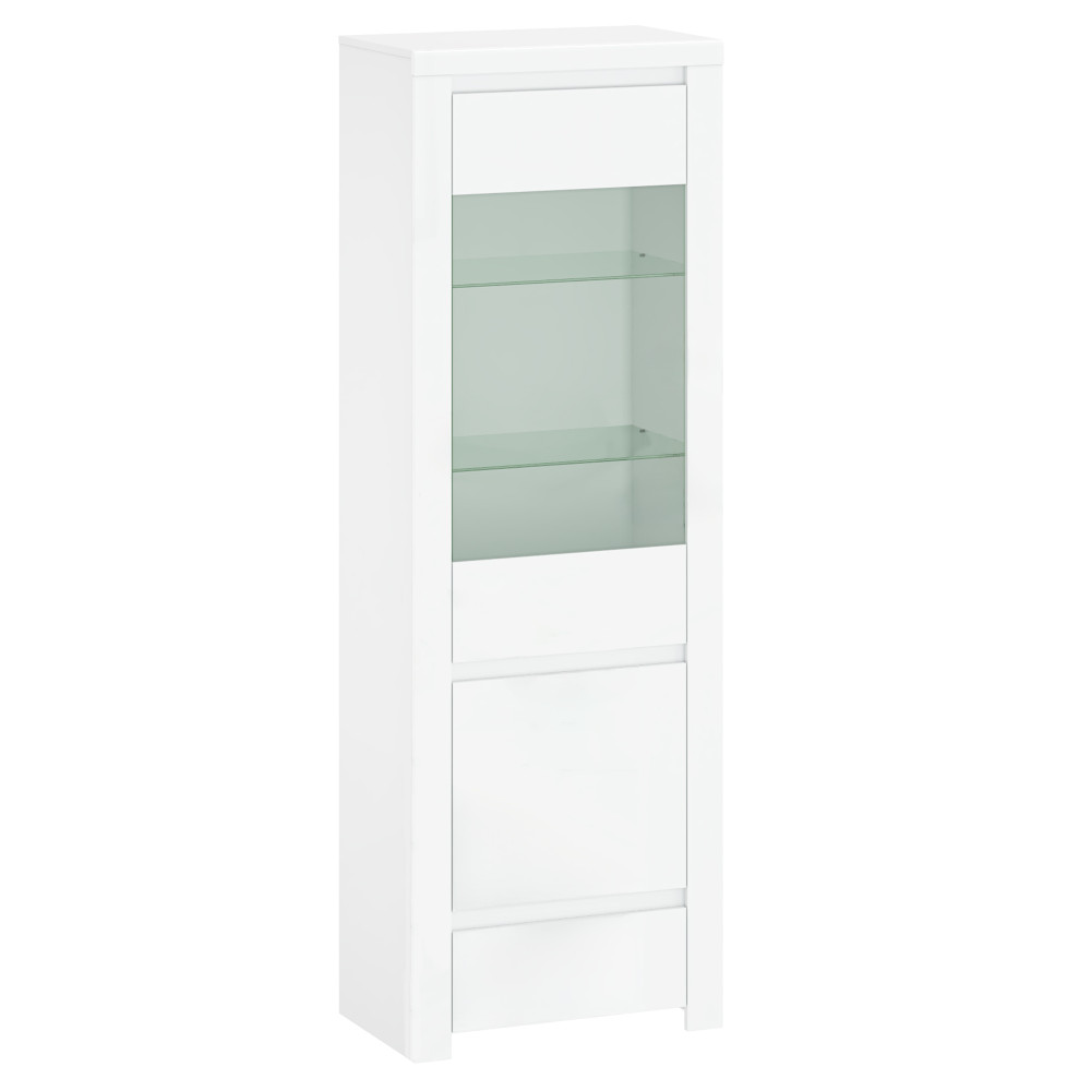 Vitrin 1D1W1S, fehér fényes, LINDY (RP)