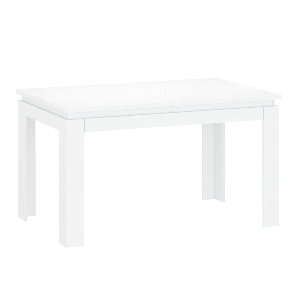 Széthúzható asztal, fehér, 135-184x86 cm, LINDY (RP)