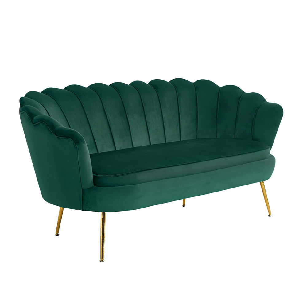 Luxus heverő, 2,5-es ülés, smaragd/arany, Art-deco, NOBLIN (RP)