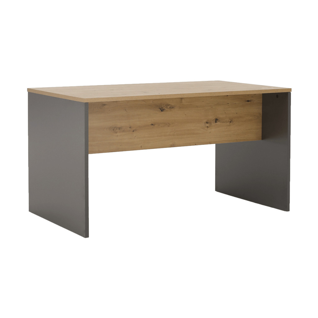 Íróasztal, grafit/tölgyfa artisan, RIOMA NEW TYP 11 (RP)