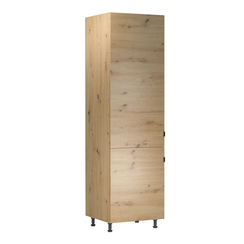 Magas hűtő beépítő szekrény, artisan tölgy, univerzális, LANGEN D60ZL (RP)