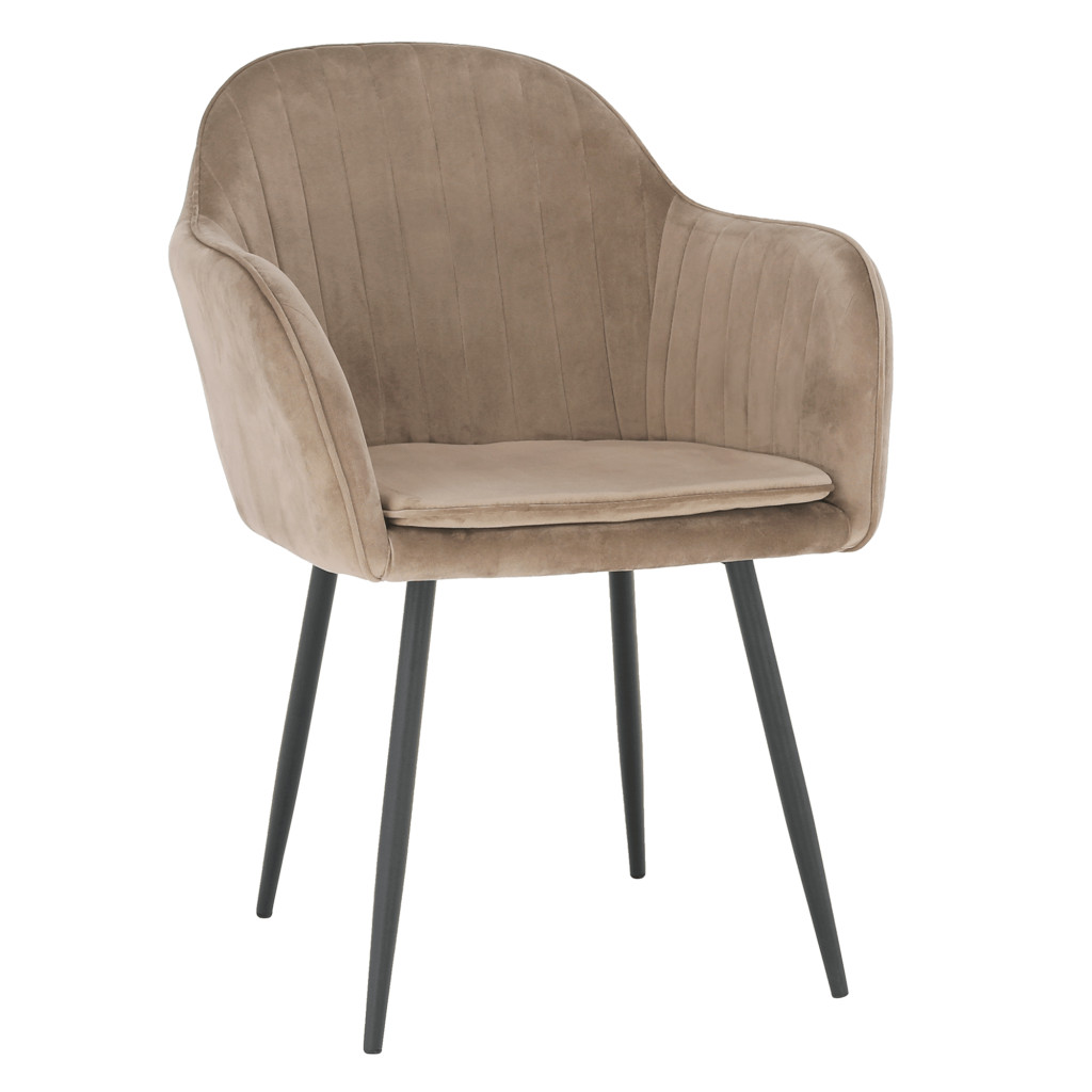 Dizájnos fotel, szürkésbarna Taupe Velvet anyag, ZIRKON (RP)