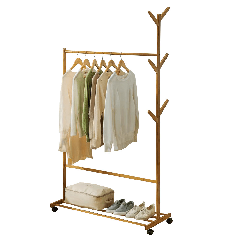 Kerekes akasztó, bambus, 100 cm széles, VIKIR TYP 3 (RP)