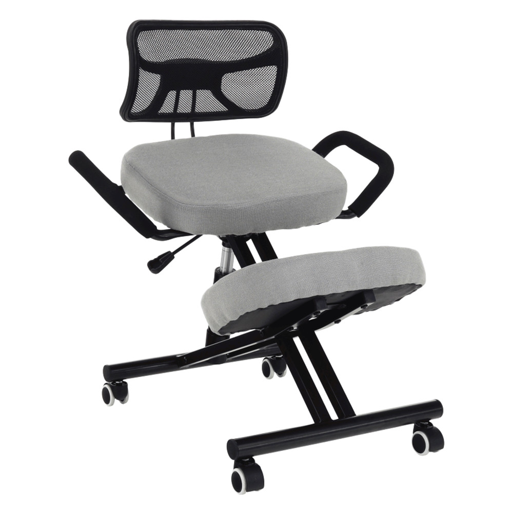 Ergonómikus térdeplőülés, szürkésbarna Taupe/fekete, RUFUS (RP)