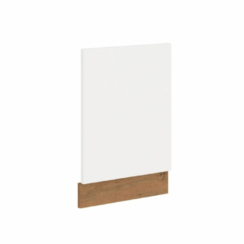 Ajtó beépített mosogatógépre, lancelot tölgy/ fehér extra magas fényű HG, VEGA ZM 570x446 (RP)